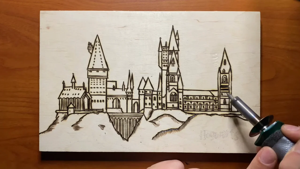 Transferring a pattern onto wood to burn
