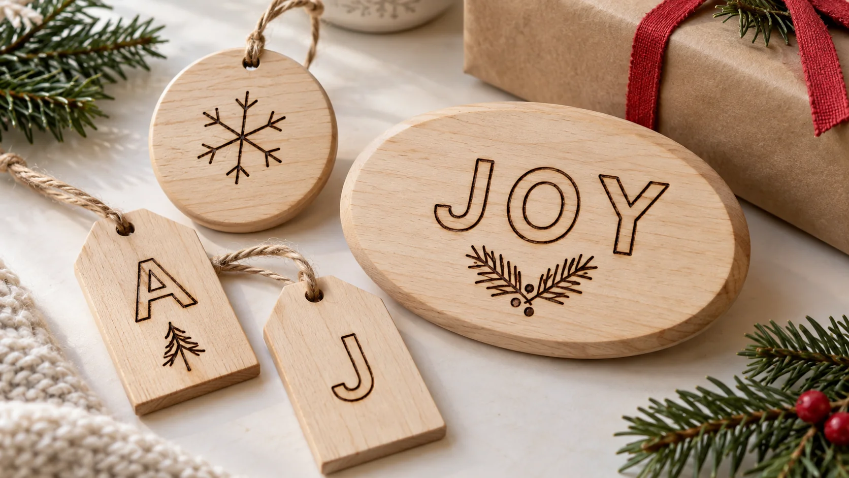 Christmas Wood-Burning Projects: Ornaments, Gift Tags and a JOY Sign